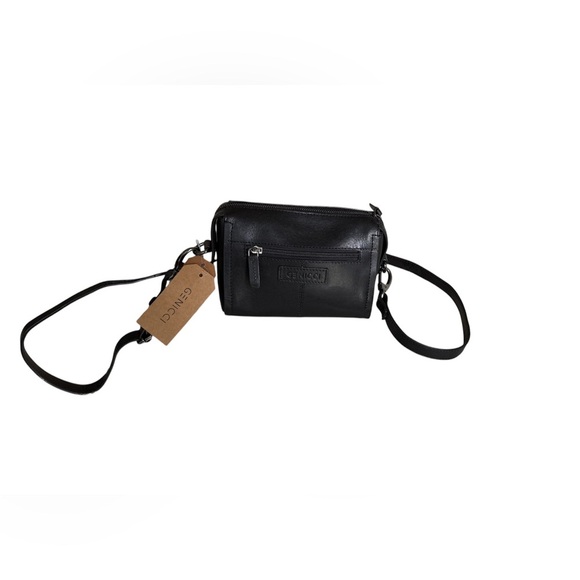Genicci Black Leather Crossbody Bag - Picture 8 of 8